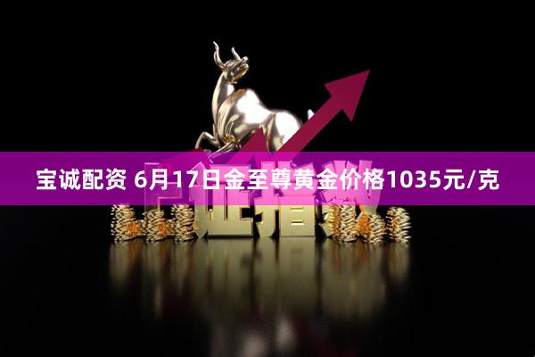 宝诚配资 6月17日金至尊黄金价格1035元/克